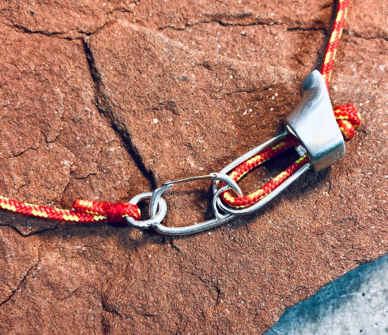 Rock Climbing ATC Belay Device With Carabiner Clasp Necklace Etsy