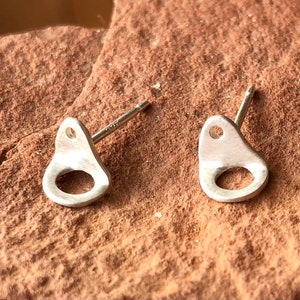 Rock Climbing Silver Bolt Hanger Post Earring