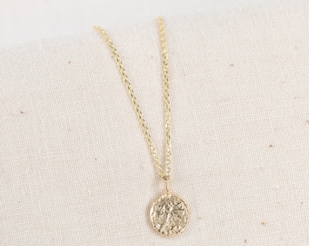 Mini Eclipse Necklace / Solid 9k Gold
