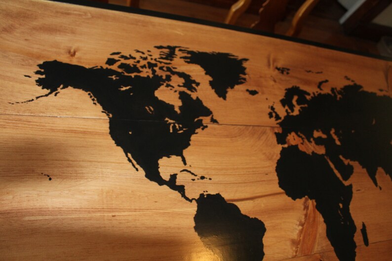World Map Table - Etsy