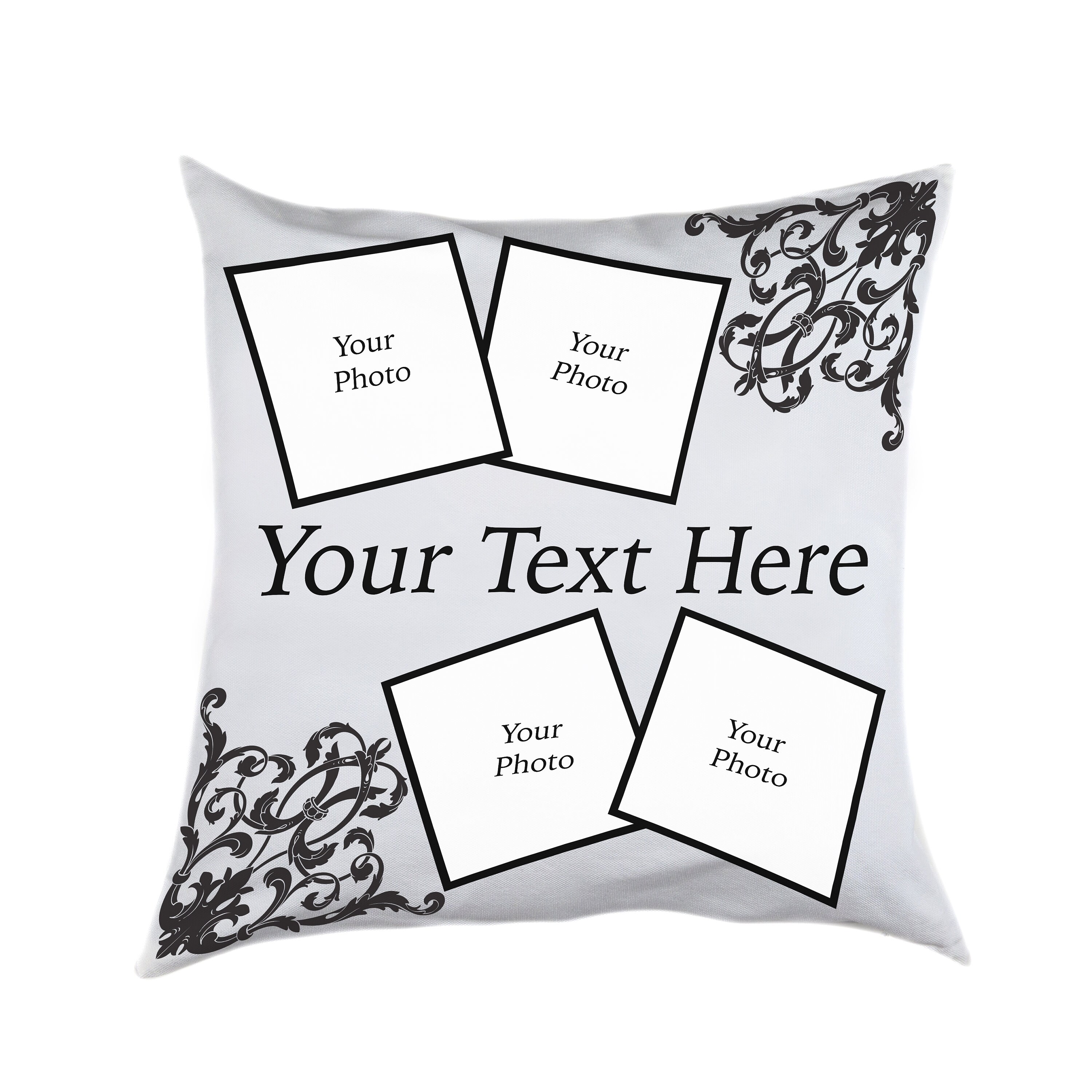 Your Photo Cushion Cover Personalised 4 Photos Cushion Cover Etsy