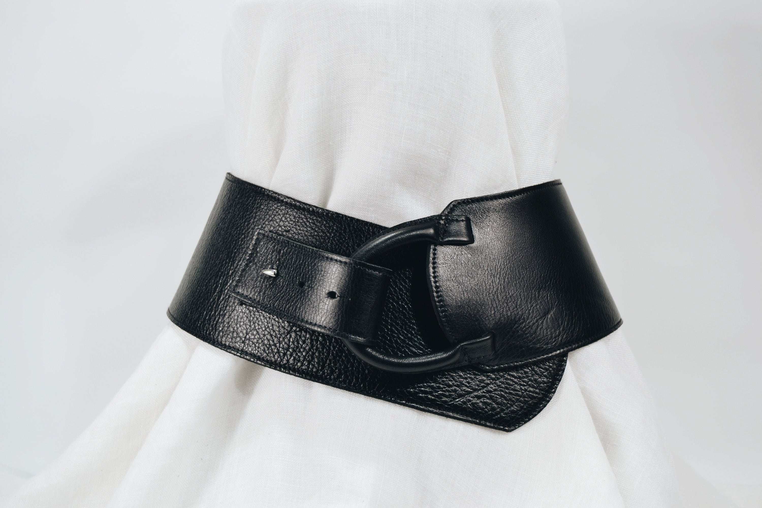Black Obi Style Belt | Waist Belt | Corset Style Belt