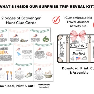 NYC Scavenger Hunt Surprise Trip Reveal Kit Personalized Kids Travel ...