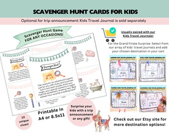 Scavenger Hunt Clue Cards: Birthday Gift Reveal (PDF)