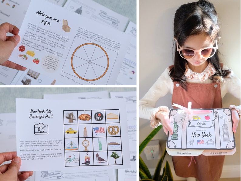 NYC Scavenger Hunt Surprise Trip Reveal Kit Personalized Kids Travel ...