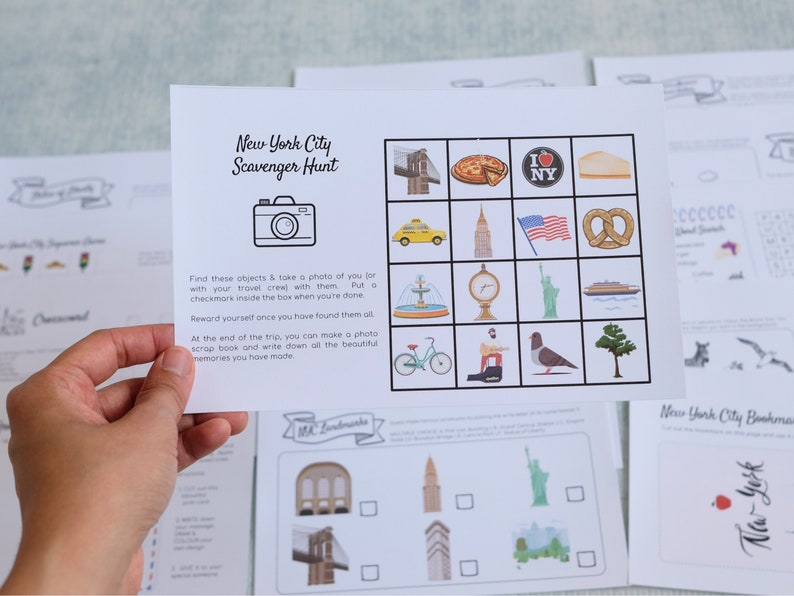 NYC Birthday Scavenger Hunt Surprise Trip Reveal Kit Personalized Kids ...