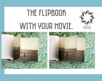 Personalized flipbook with your video! Flipbook for Christmas, wedding favors, weddings, birthdays, parties, gadgets, gift ideas