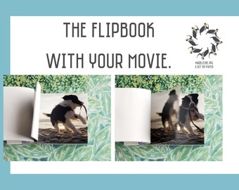 Personalized flipbook with a video! Customizable flipbook for favors, wedding, birthday, parties, gadgets, gift idea, christmas