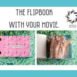 Personalized flipbook with your video! Customizable flipbook for favors, wedding, birthday, parties, gadgets, gift idea