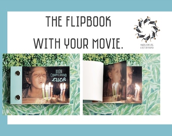 Personalized flipbook with your video! Flipbook for Christmas, favors, wedding, birthday, parties, gadgets, gift idea