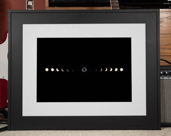 North American Solar Eclipse of 2017, Photo Print Wall Art Home Decor