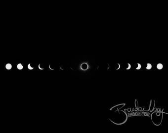 North American Solar Eclipse of 2017, Photo Print Wall Art Home Decor