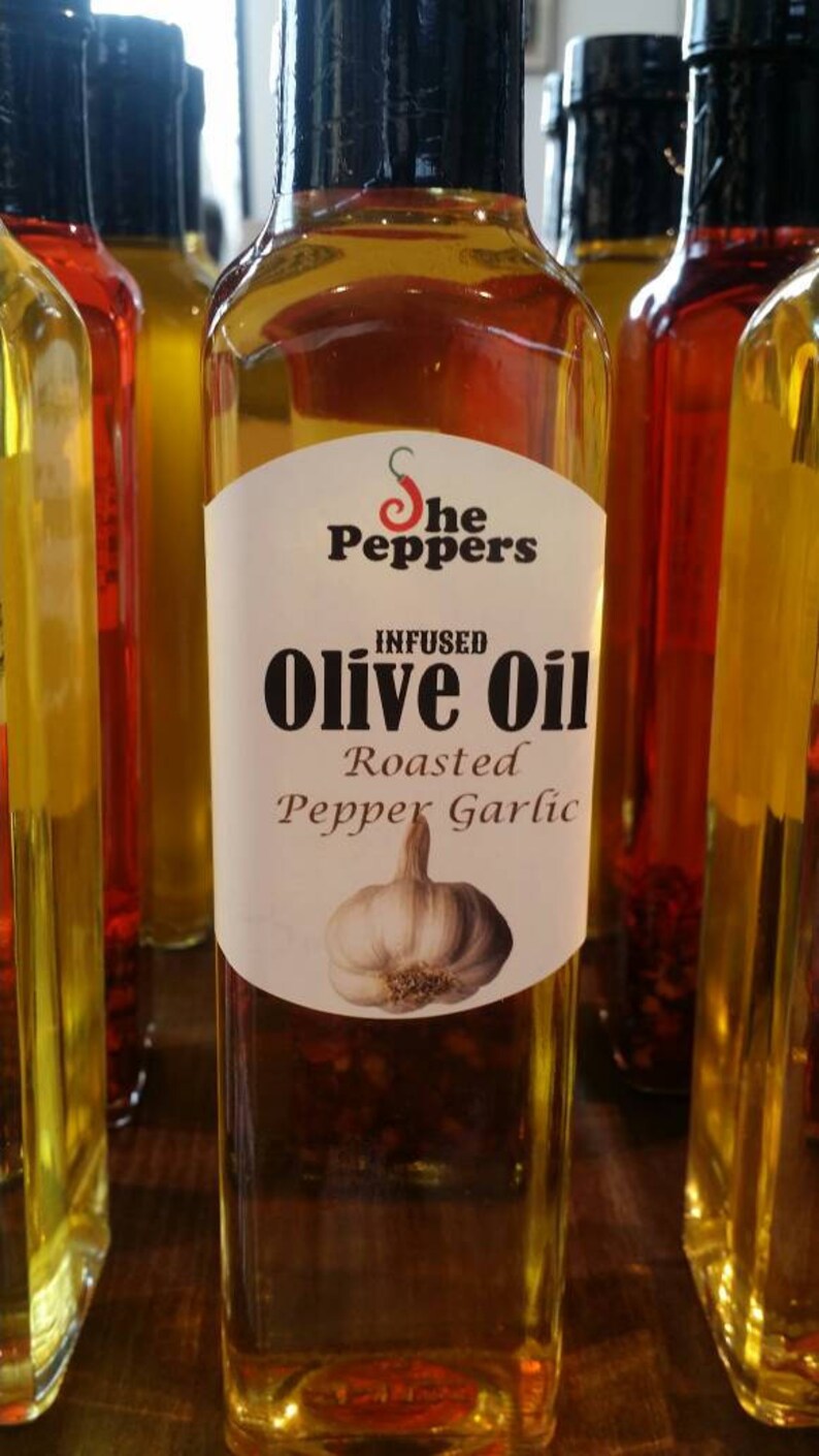 Roasted Pepper Garlic Infused Olive Oil Etsy
