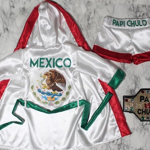 Personalized Baby Boxer White Red Green