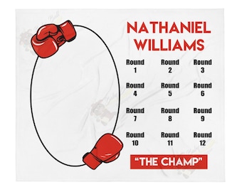 Hito mensual del bebé con temática de boxeador Manta