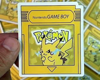 Pokemon Amarillo Game Boy Cartucho Vinilo Pegatina Pikachu Nintendo