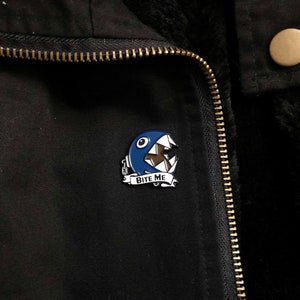 Chain Chomp Soft Enamel Pin Mario Kart Nintendo on Jacket