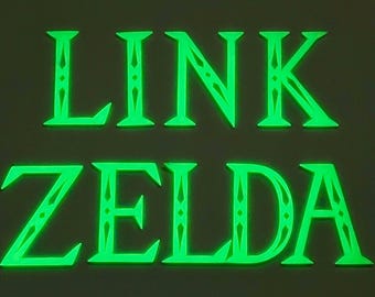 Custom Name Legend of Zelda Glow In The Dark Letters - Glow In The Dark Stars