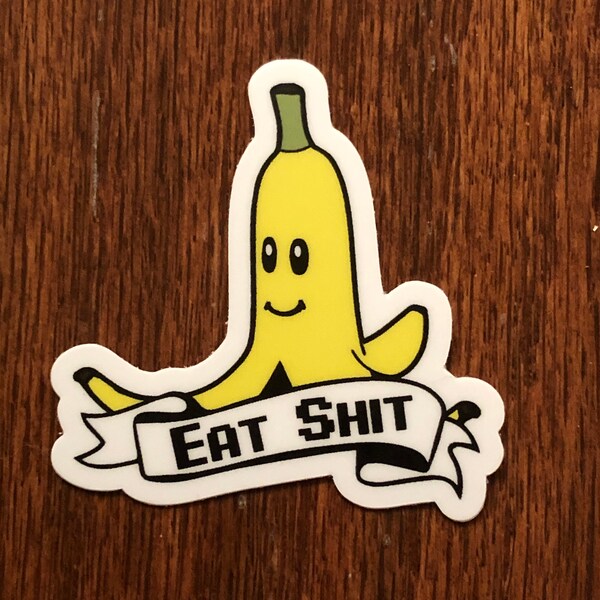 Banana Vinyl Sticker Mario Kart Nintendo