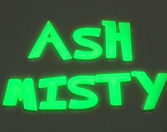 Custom Name Pokemon Glow In The Dark Letters - Glow In The Dark Stars