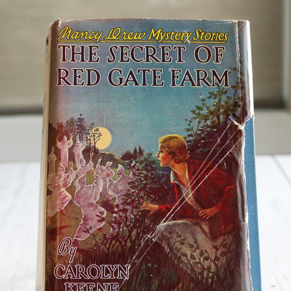 Nancy Drew Secret of Red Gate Farm, Hard Cover Book with Dust Jacket from 1930s, Some WEAR & TEAR, YA Mystery by Carolyn Keene