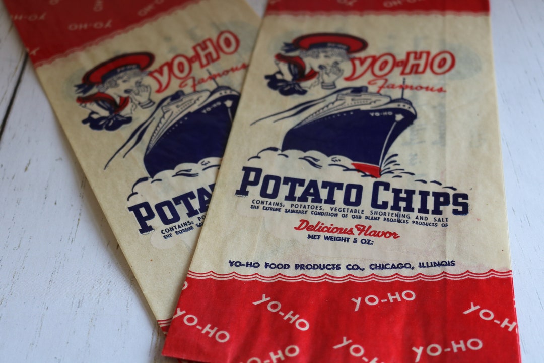 Yoho Potato Chips Bag NOS Food Packaging Yo Ho Brands Etsy