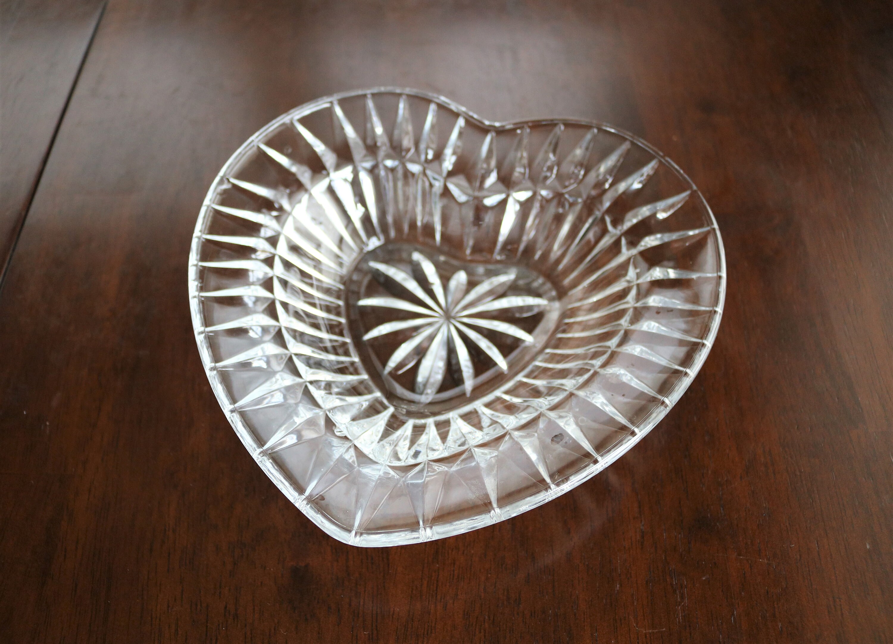 Clear Glass Heart Bowl Heart Dish for Display or Hold Special Etsy