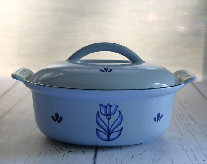 DRU Holland Dutch Oven, Enamel Coated Cast Iron Pan, Small Dutch Oven