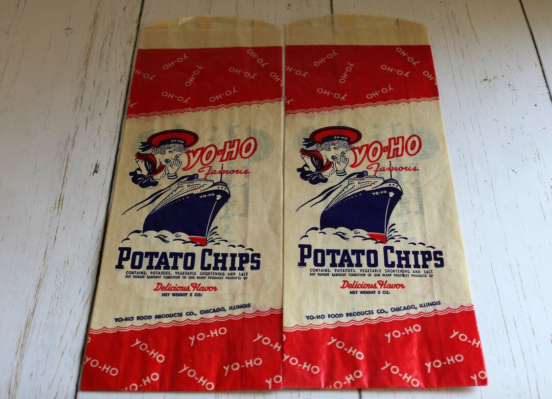Yoho Potato Chips Bag NOS Food Packaging Yo Ho Brands Etsy
