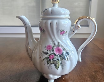 Lefton French Rose Teapot, Small Tea Pot 24 oz Capacity, Model NE-3448