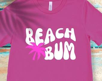 Camiseta Beach Bum con palmeras / Unisex, para amantes de la playa