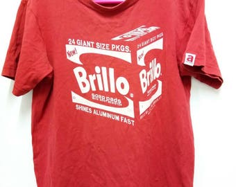 Rare Pop Art Brillo Design t-shirt by Andy Warhol Red size S