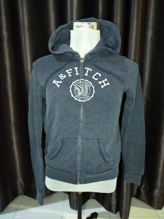Vintage ABERCROMBIE & FITCH New York Zipper Hoodie Sweater Etsy Australia