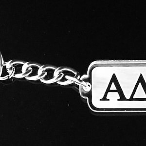 Alpha Delta Pi Keychain, Ad Pi Clear Acrylic Key Ring, Sorority Etched Key Fob - ADP-02-KEY-RCT