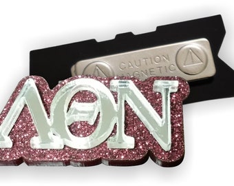 Lambda Theta Nu-Pin, Magnetic, Greek Letters