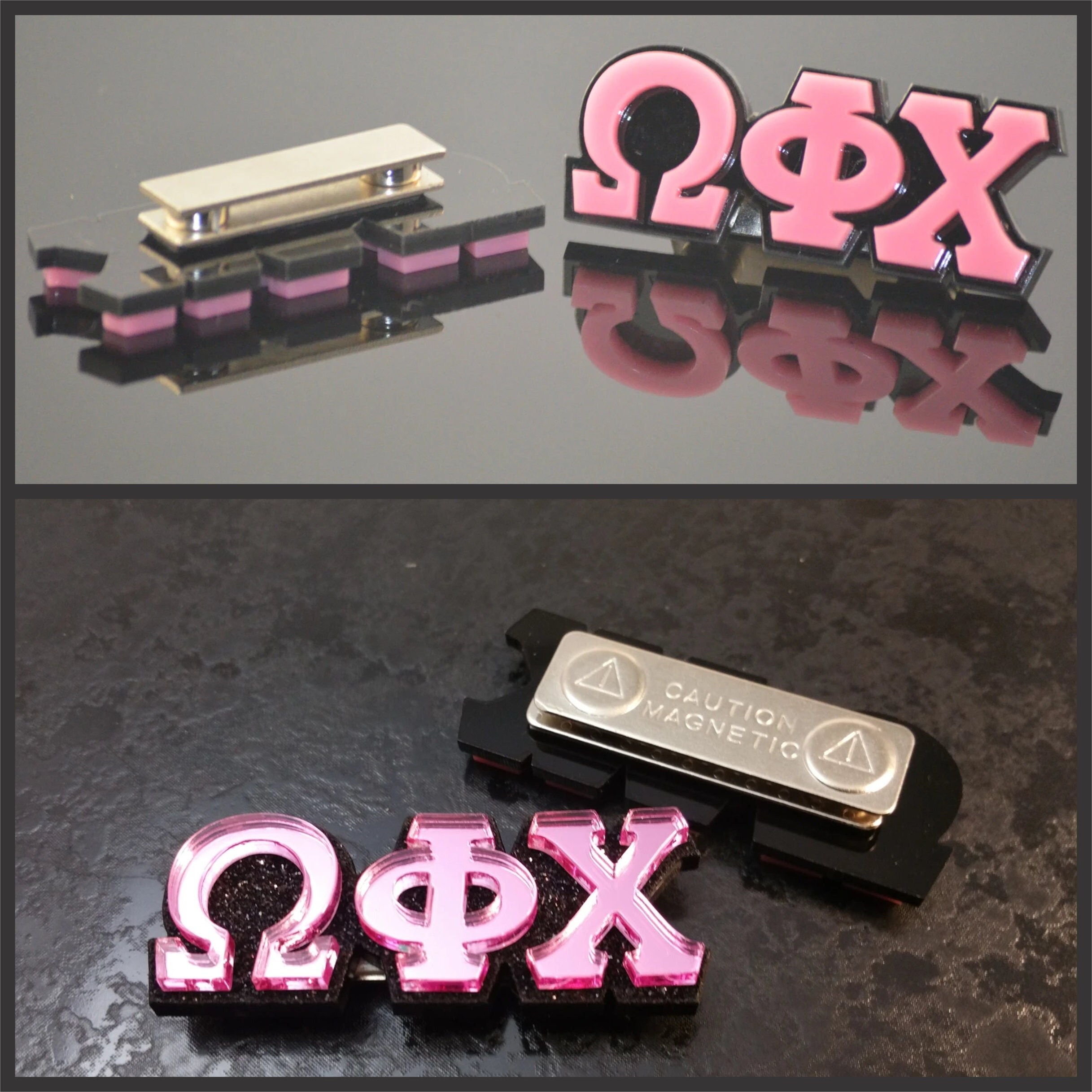 Omega Phi Chipin Greek Letterswfcpinmag Etsy