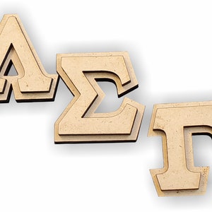 Greek Letter Gamma Symbol Unfinished Wood Letters 6 Inch Tall Paintable 