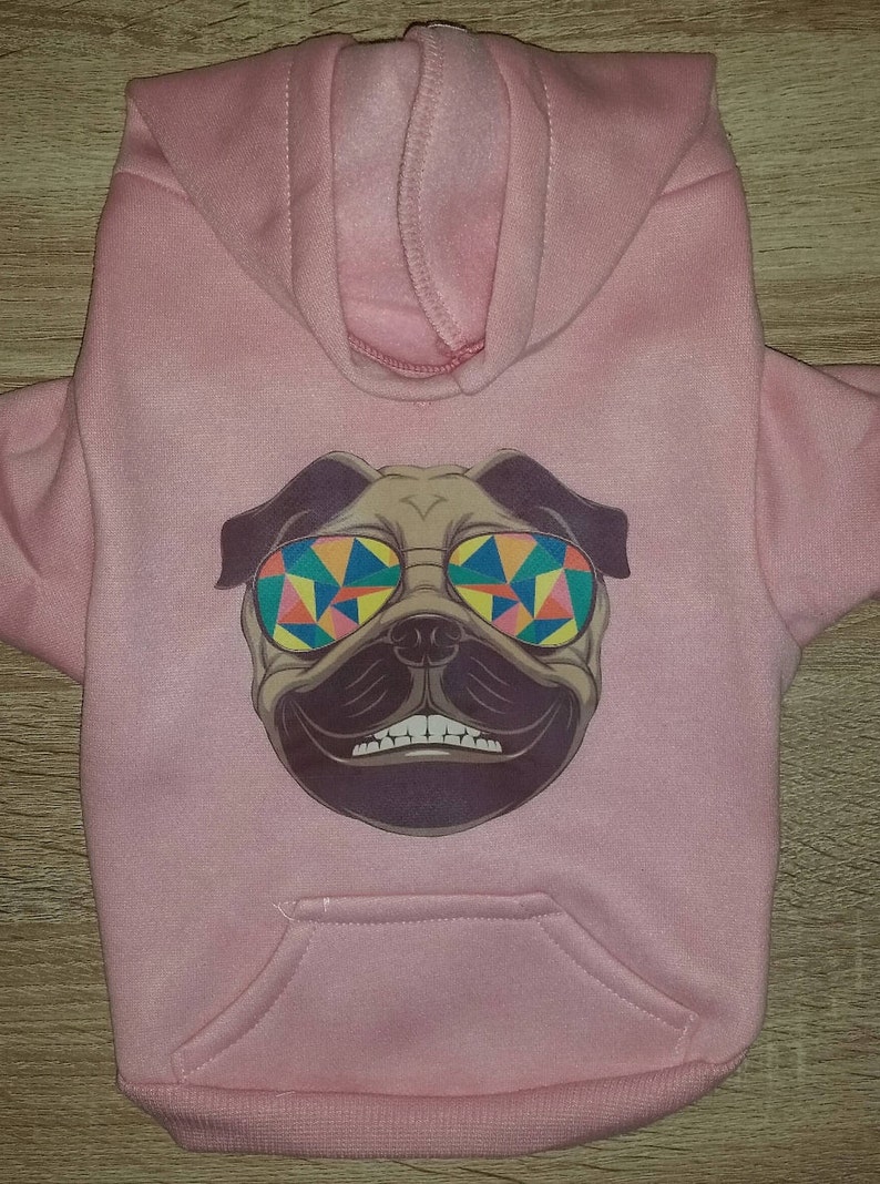 pink dog hoodie