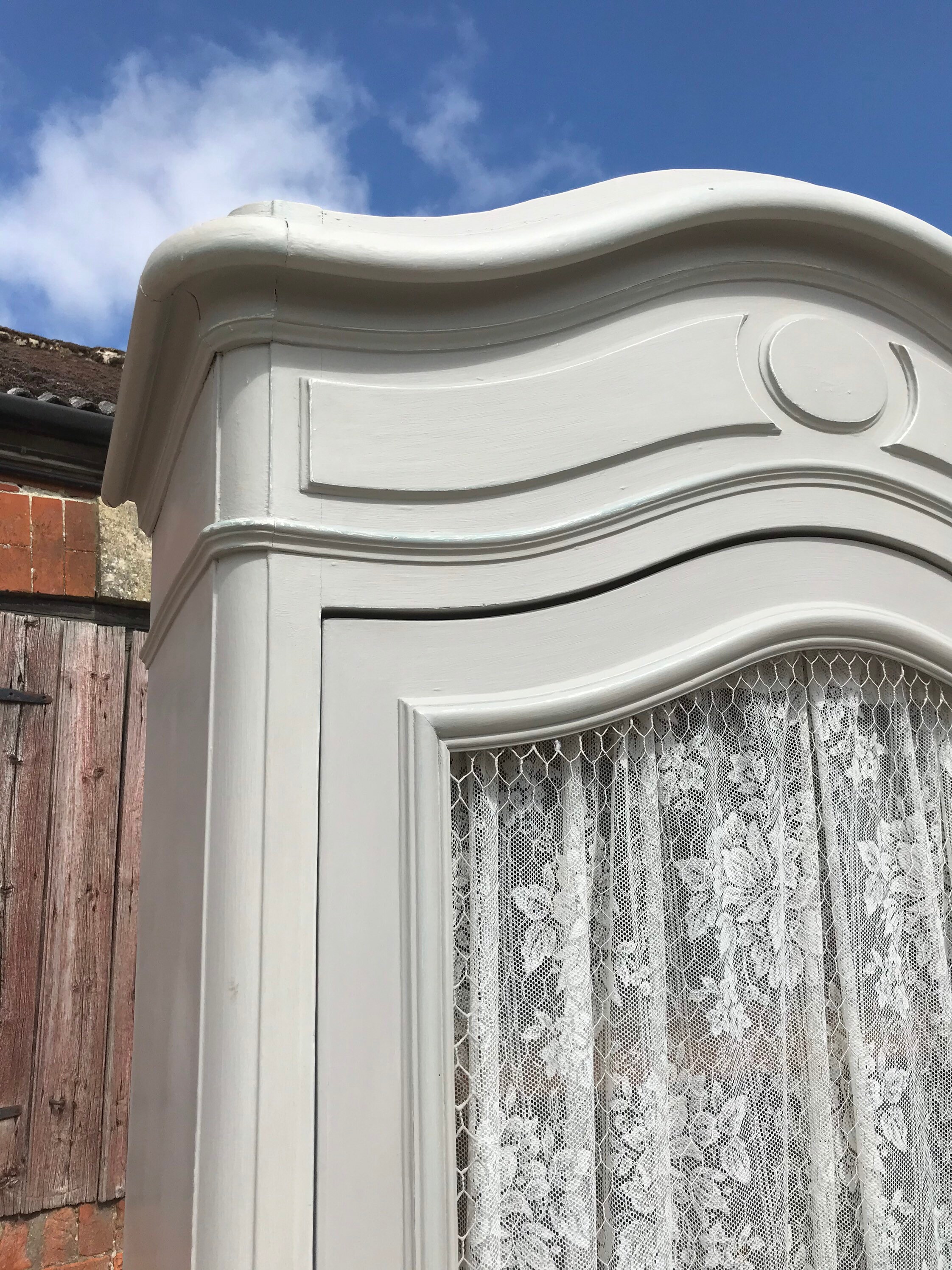 Vintage original french armoire. Storage wardrobe fabric Etsy