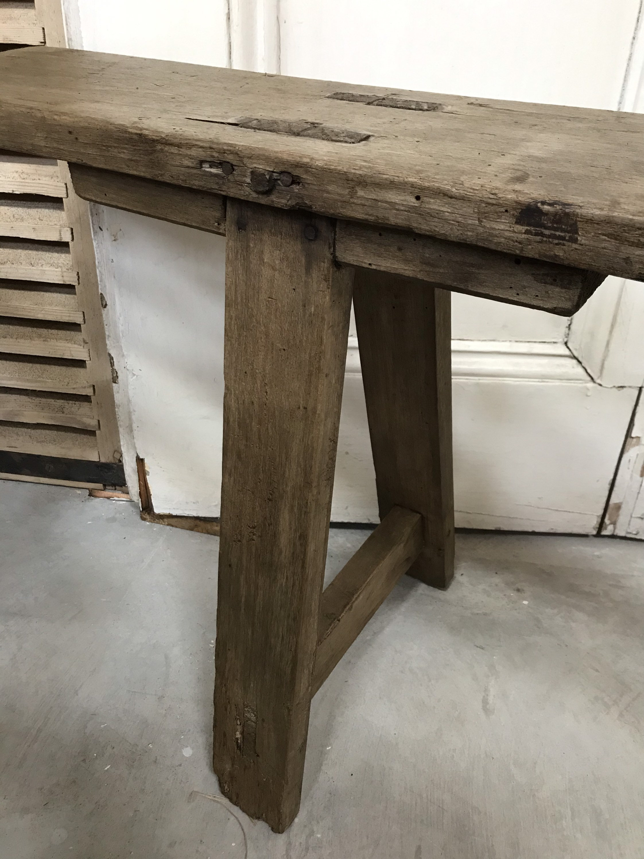 Bench slim vintage rustic bench ideal around a kitchen table | Etsy