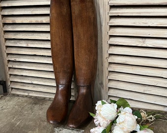 Vintage wooden boot lasts