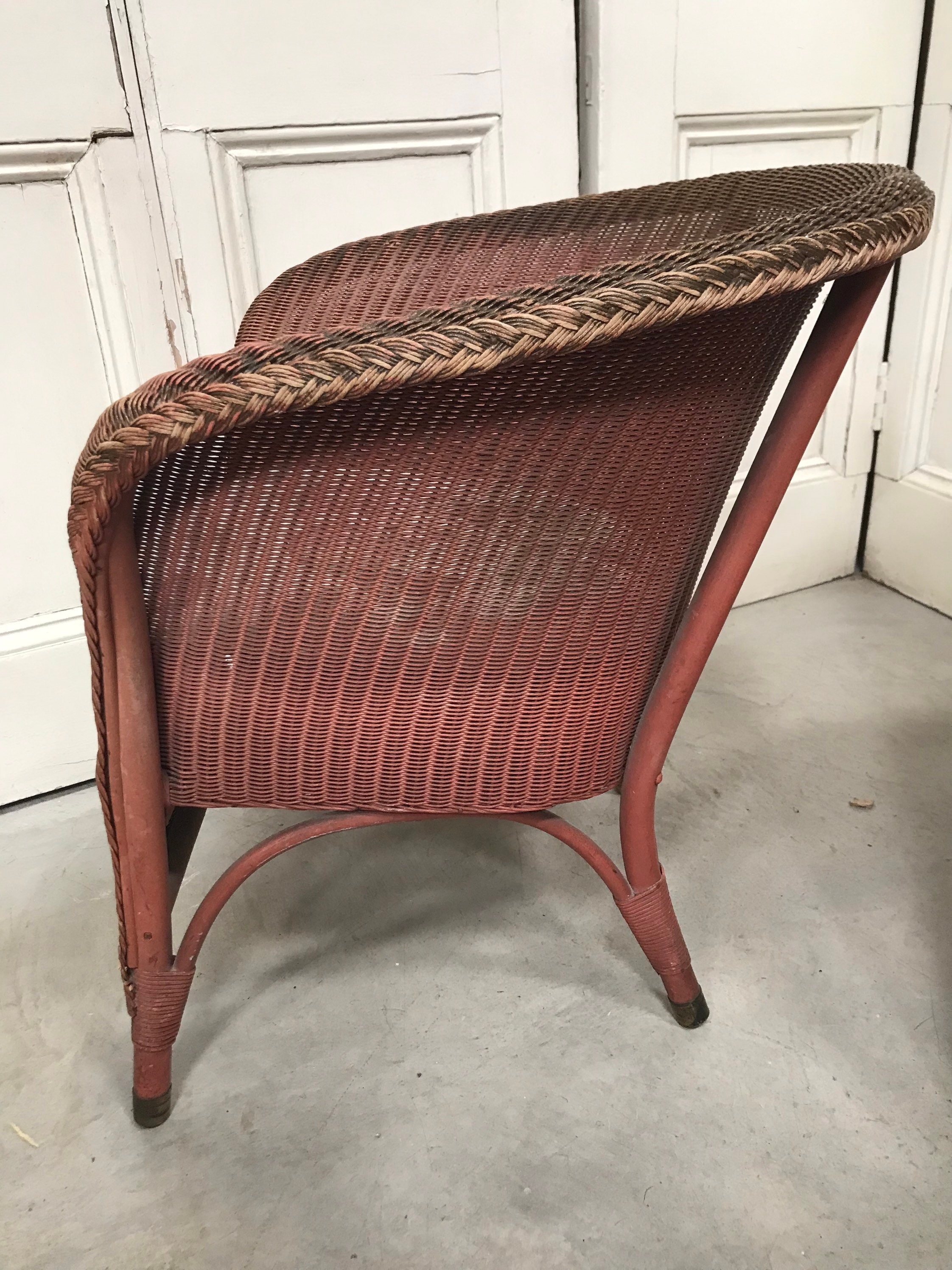 Vintage Lloyd loom chair with upholstered drop in seat. 1930s Etsy