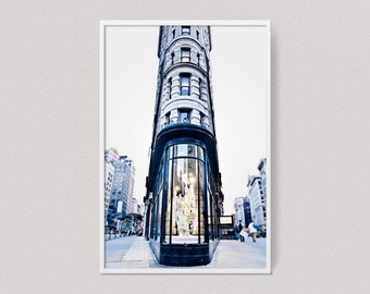 New York Flatiron Building art photography, Manhattan architecture photo, NYC skyline photography, New York city print, Architecture poster