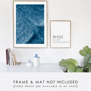 Ocean water art print, Modern minimalist print, Coastal photography, Coastal prints, Blue water, Blue printable art, Wall decor, Wall art image 6