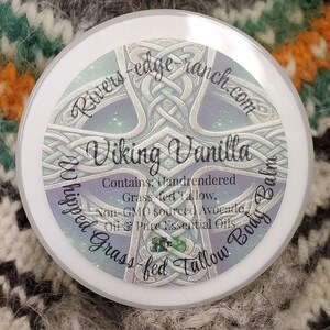 Grass-Fed Whipped Tallow Balm - Hand-rendered Vanilla Viking