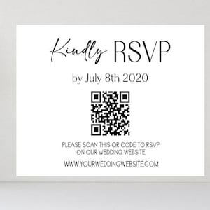 RSVP Cards - QR Code Response Card - Wedding Reply Card, RSVP Card, Wedding Enclosure Cards - Bridal Shower, Birthday, Baby Shower Rsvp Card