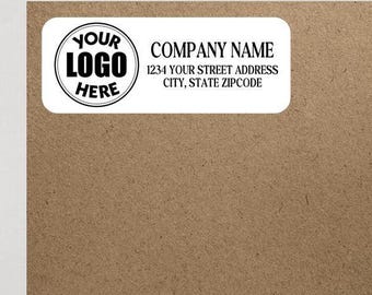 Your Logo Business Return Address Labels - Your Design Address Labels - Your Photo Address Labels - Custom Business Address Stickers