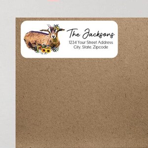 Goat Farm Rustic Return Address Labels Personalized Custom