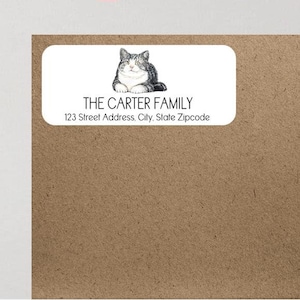Cat Kitten Cats Pets Animals Return Address Labels Personalized Custom - We Print and Mail to You!