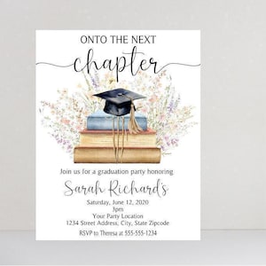 Graduation Invitation - A New Chapter Graduation Invitations ...